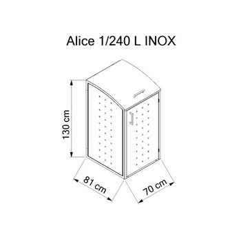 Müllbox ALICE INOX 1/240 L