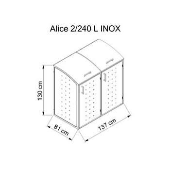 Müllbox ALICE INOX 2/240
